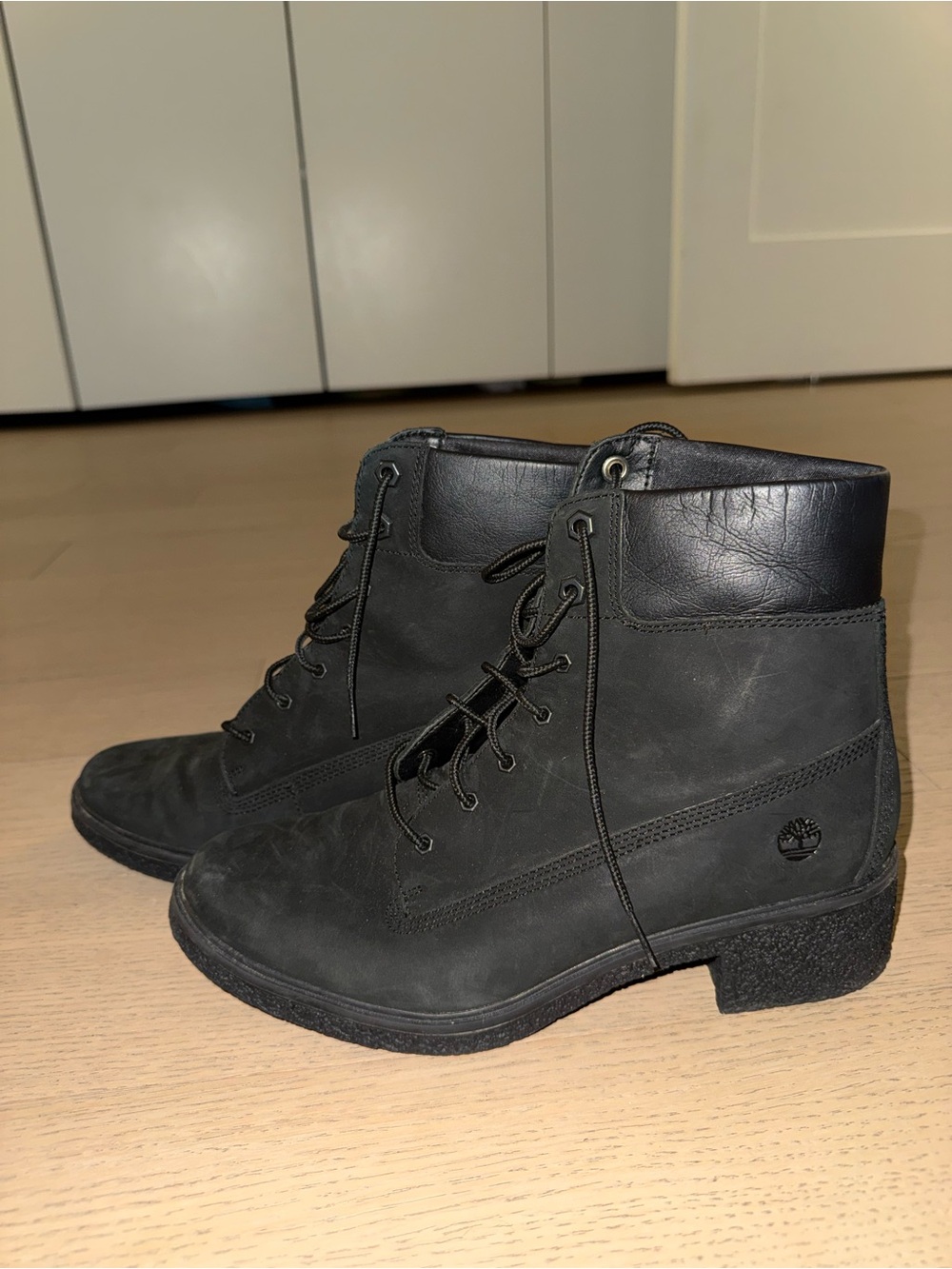 Timberland Women's Black Lace-Up Ankle Boots